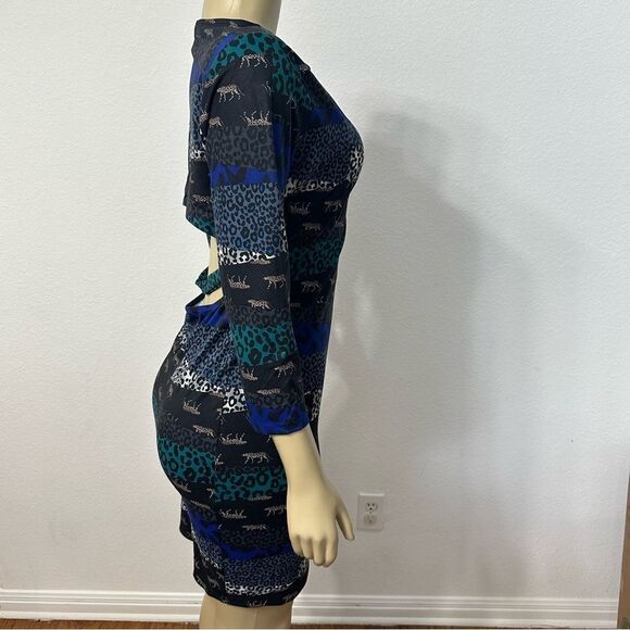 NWT! Victoria’s Secret Dress Open Back Exotic Animal Print Multicolored Size Med - Picture 6 of 11